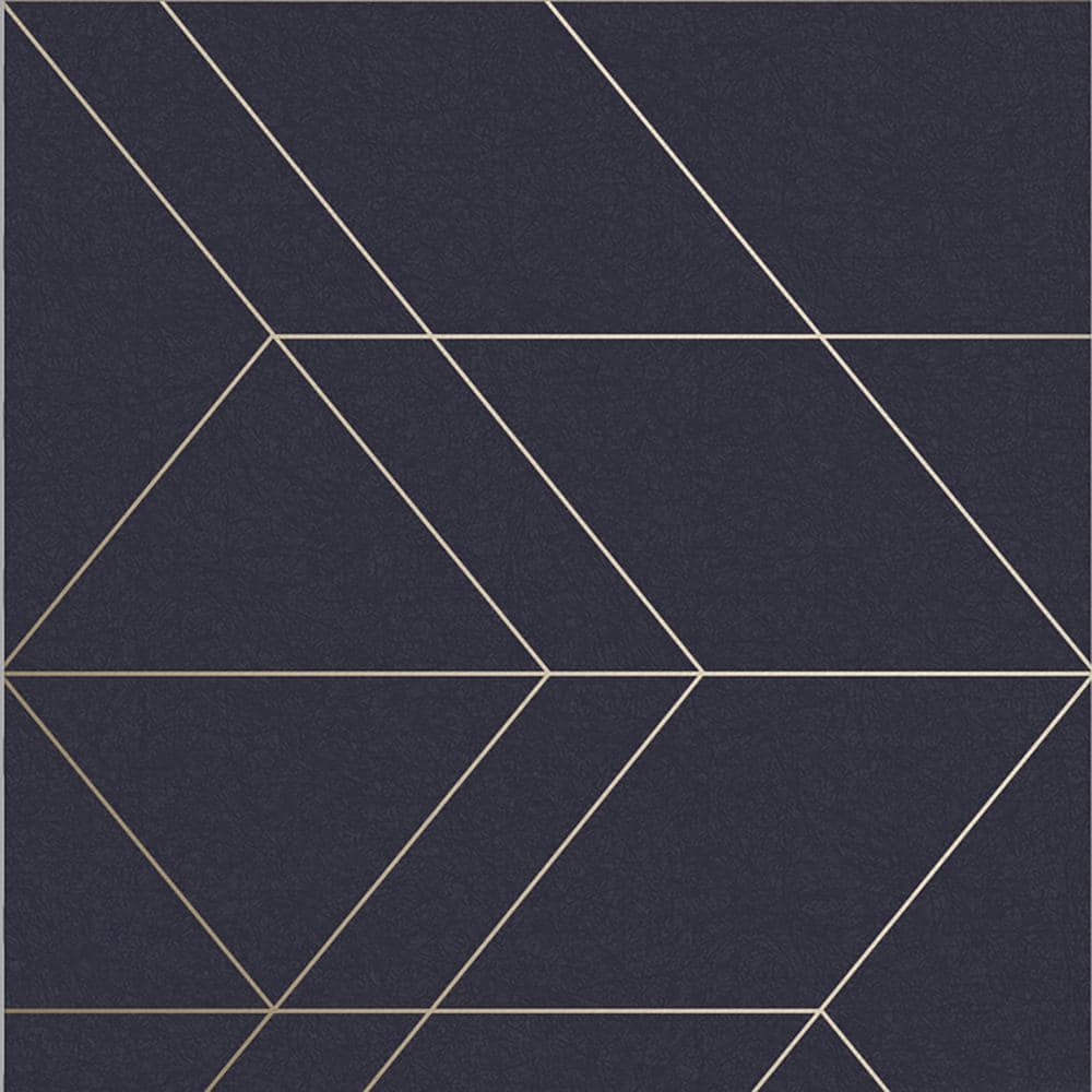 Graham & Brown Balance Navy and Gold Nonwoven Paper Paste