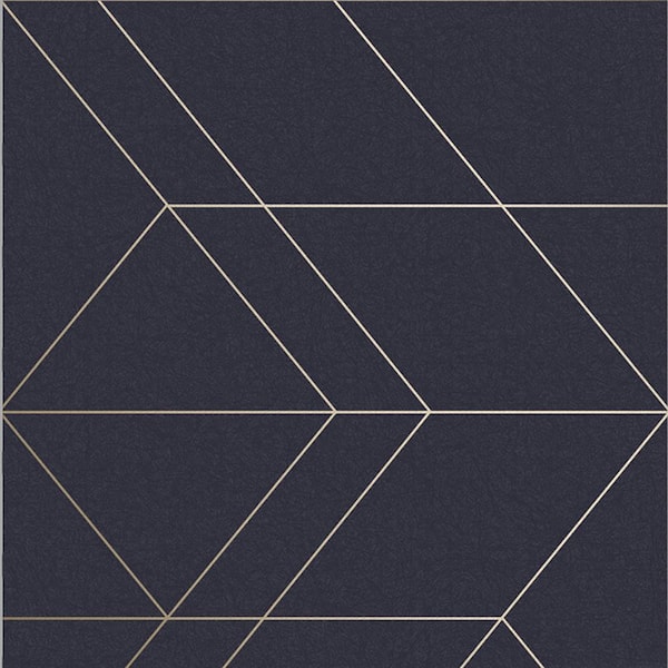 Graham & Brown Balance Navy and Gold Nonwoven Paper Paste the Wall ...