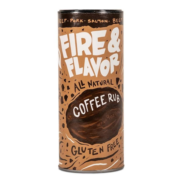 Fire and Flavor 9 oz. Coffee Rub All Natural, Dark Brown