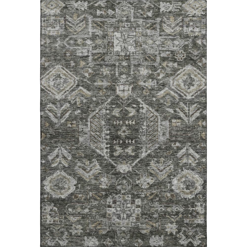 Mayfield Premium Machine Washable Abstract AMF2356 Pewter 8 ft. x 10 ft. Area Rug price history on PriceWatchPro