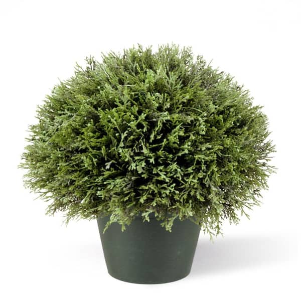 National Tree Company 15 in. Artificial Juniper Bush in Dark Green Round Growers Pot
