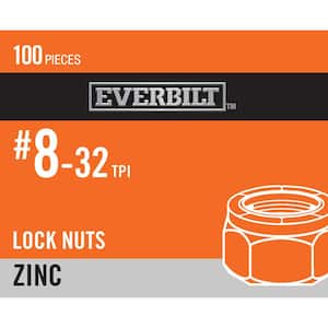 #8-32 Zinc Plated Nylon Lock Nut (100-Pack)