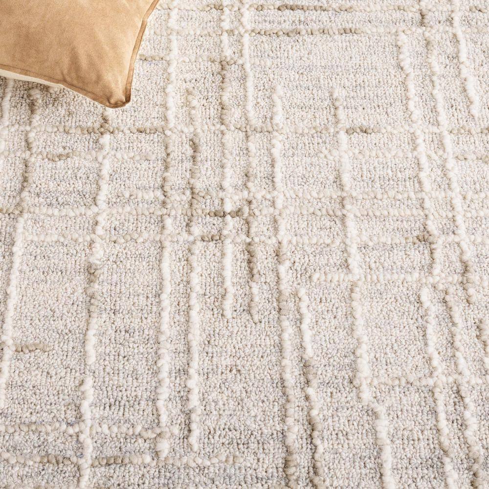 Gray Abstract Handmade Wool Tufted 5' x 8' Area Rug