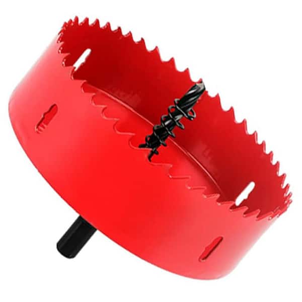 Bi-Metal 6-1/2 in. Heavy Duty Hole Saw with Arbor Mandrel for Wood Cornhole Boards Aluminum Drywall Plastics