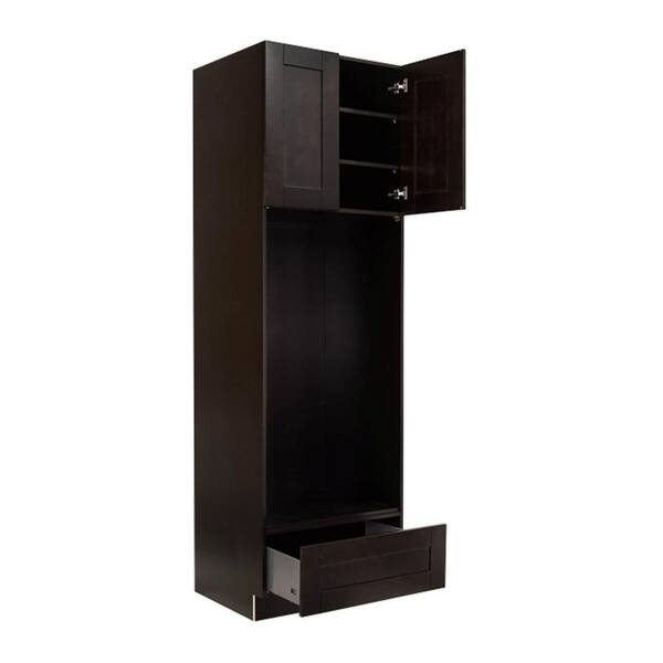 LIFEART CABINETRY Anchester Assembled 24 in. x 84 in. x 24 in. Tall Pantry with 4 Doors in Dark Espresso