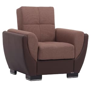 Basics Air Collection Convertible Brown/Dark Brown Armchair with Storage