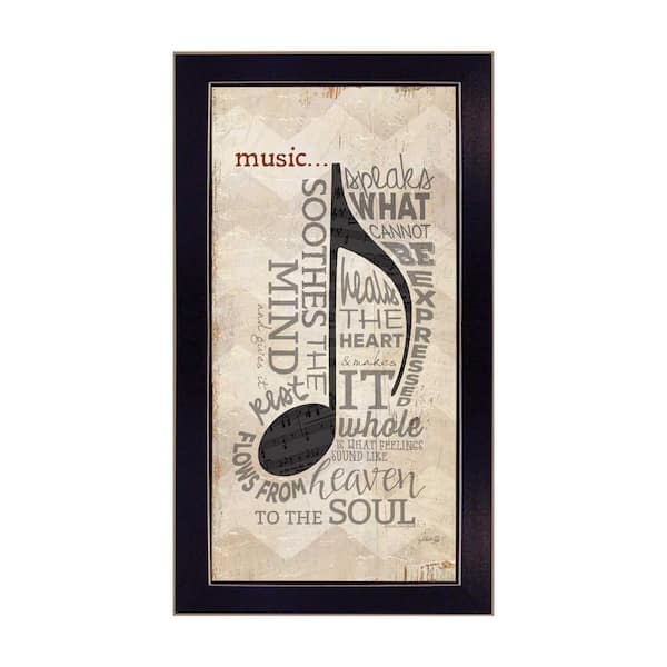 HomeRoots Charlie Music 1-Piece Framed Wall Art 20 in. x 11 in.