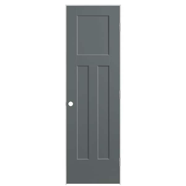 Masonite 24 in. x 80 in. 3-Panel Winslow Left-Hand Solid Core Cordite Molded Composite Single Prehung Interior Door