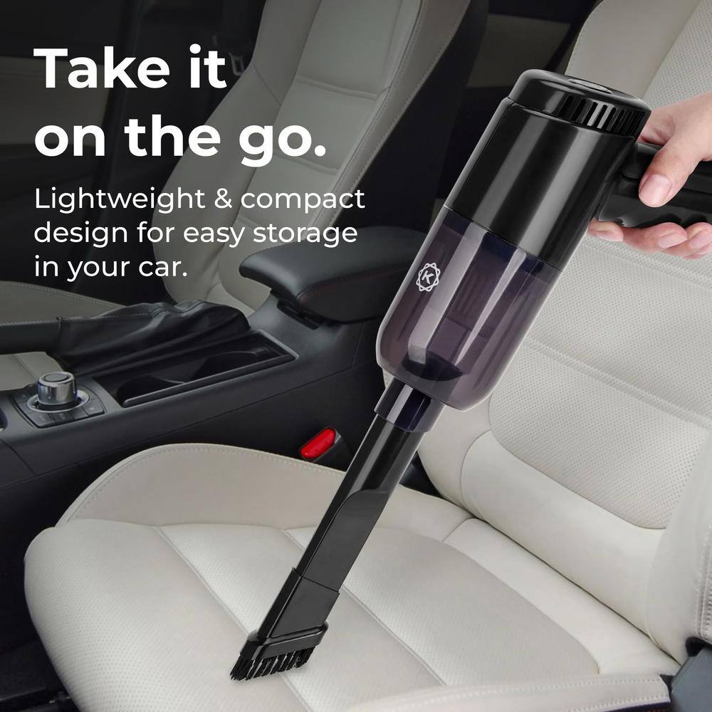 Portable Cordless Black Handheld Car Vacuum with Washable Filter