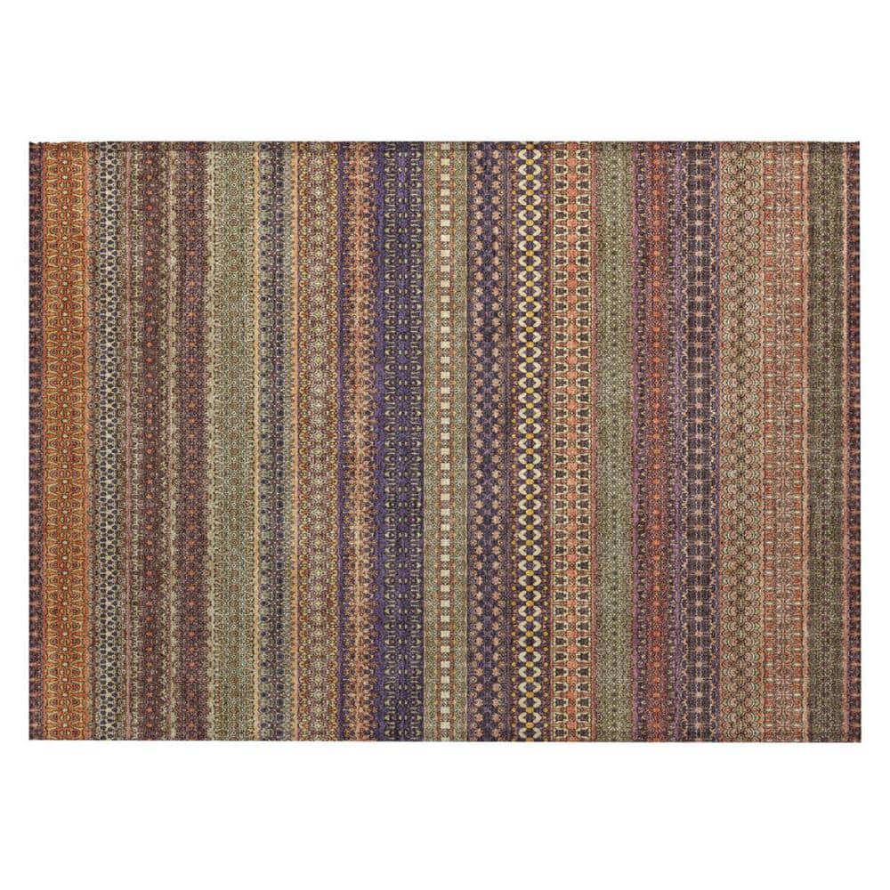 Orange 2 ft. x 3 ft. Woven Striped Polyester Rectangle Indoor/Outdoor Area Rug price history on PriceWatchPro