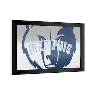 Memphis Grizzlies Fade 26 in. W x 15 in. H Wood Black Framed Mirror