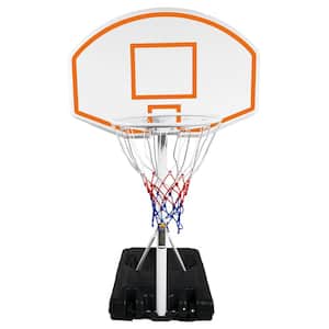 3.1 ft. To 4.7 ft. Portable Swimming Pool Basketball System with 36 in. Backboard for Indoor Outdoor Use in Orange