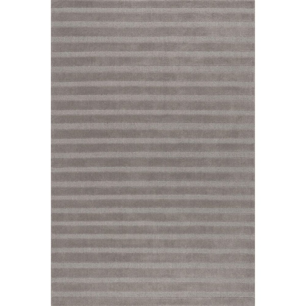 RUGS USA Vestry Striped Wool Bark 8 ft. x 10 ft. Indoor/Outdoor Patio Area Rug
