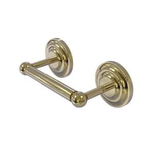 Que New Collection Double Post Toilet Paper Holder in Unlacquered Brass