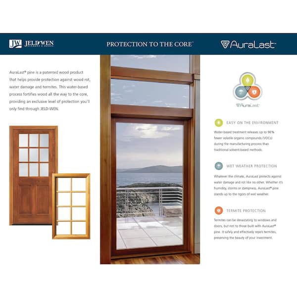 JELD-WEN 36 in. x 72 in. W-5500 Left-Hand Casement Wood Clad