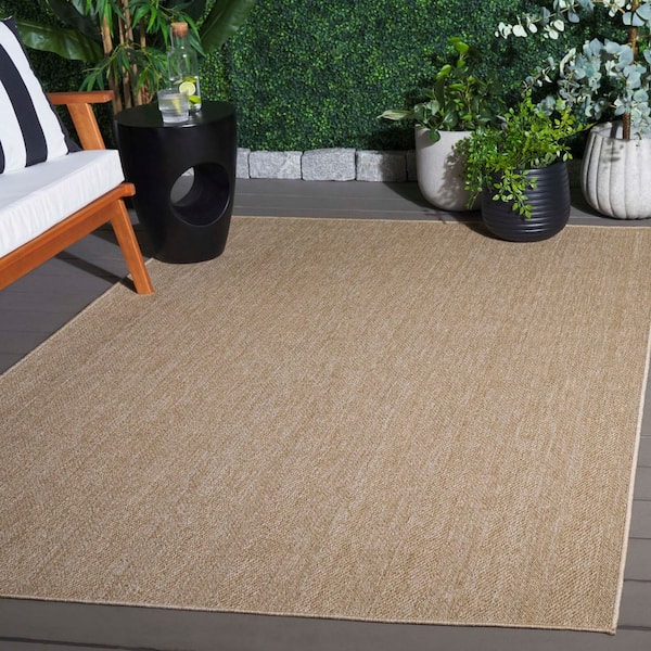 Sisal Performance 9 ft. x 12 ft. Natural Striped Chevron Area Rug