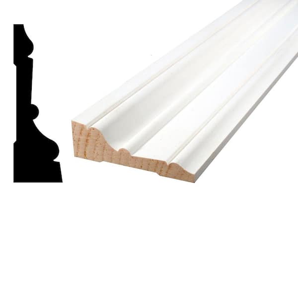 Alexandria Moulding 1-1/16 in. x 3-7/16 in. x 96 in. Primed Finger-Jointed Pine Casing