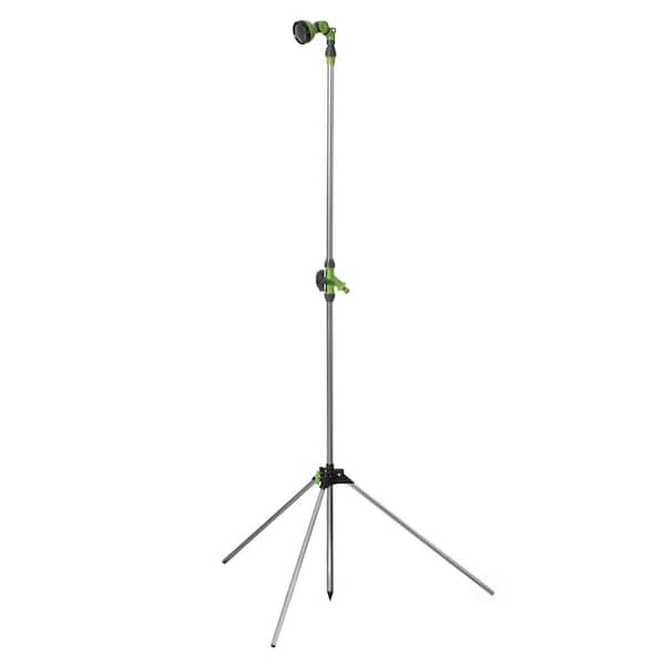 Gardenised Outdoor Camping Patio Beach Poolside Backyard Spa Farmyard, Telescopic Garden Head and Foot Shower with Tripod