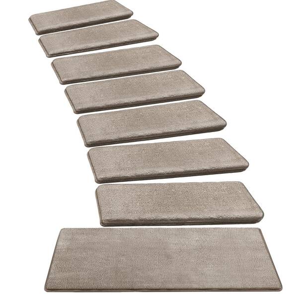 PURE ERA Plush Cream Gray 9.5 in. x 30 in. x 1.2 in. Bullnose