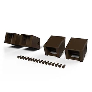 Inspire Railing Stair Aluminum Brown Brackets (Box of 4)