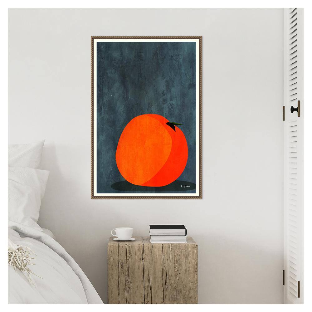 Large Bronze Framed Still Life Apple Canvas Print