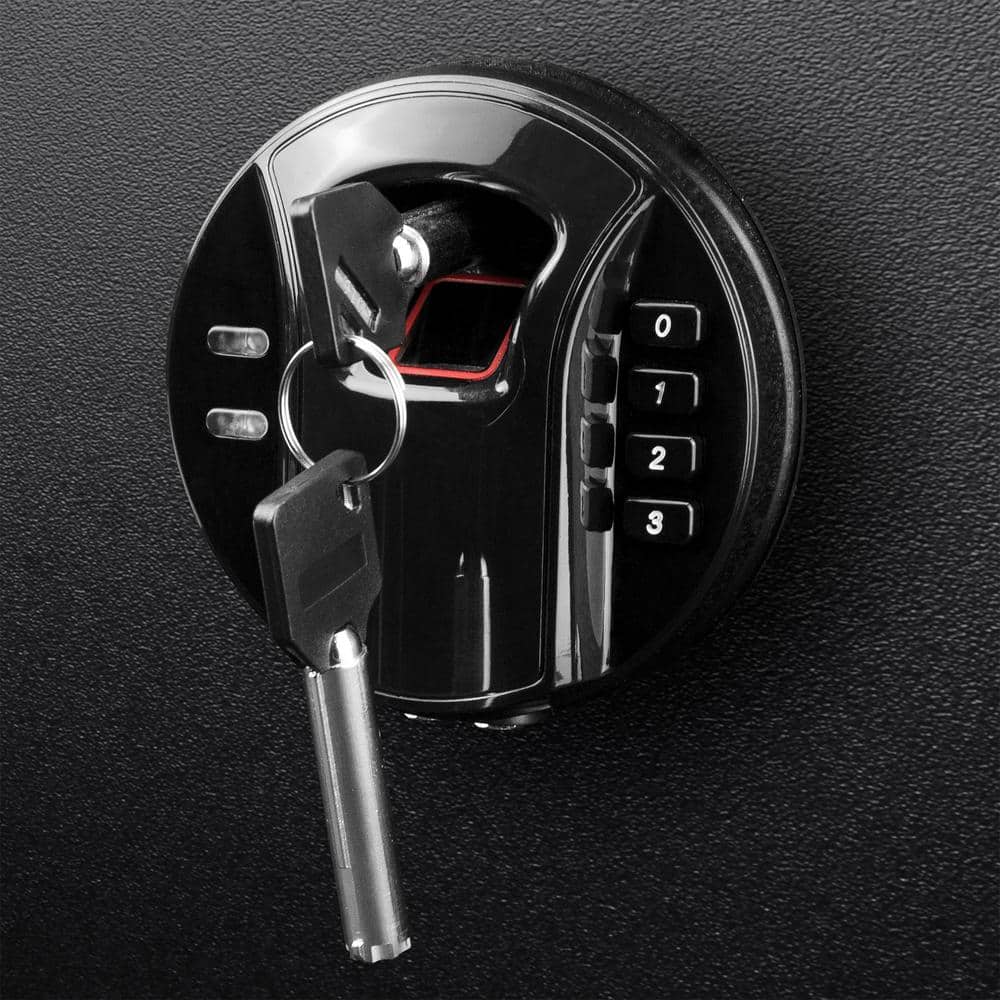 Black Steel Biometric Digital Keypad Safe with Fingerprint Scanner
