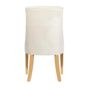 White Wood Contemporary Dining Chair (Set of 2)