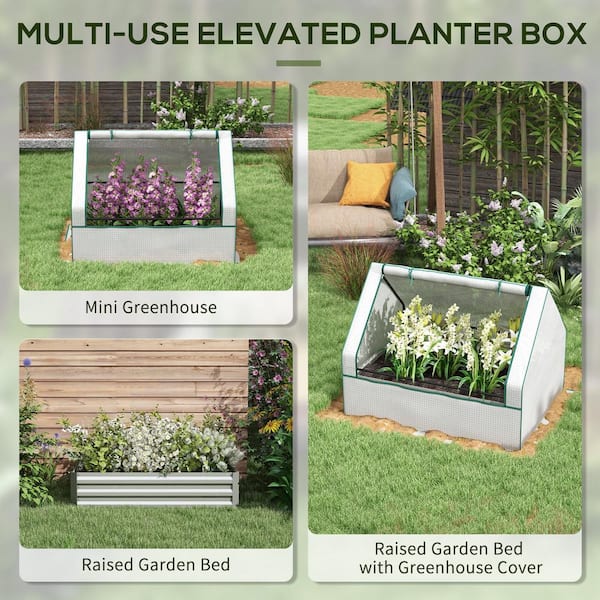 Mini Greenhouse, Portable 99" X 51" X 37"Green House, Compatible With Raised Garden Bed Planters, Reinforced Waterproof And UV-Resistant Hot House For