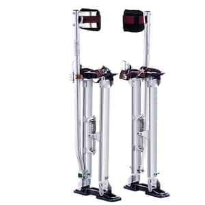 24 in. to 40 in. Adjustable Drywall Stilts, Aluminum, Non-Slip, with Protective Knee Pads, for Painting, Taping