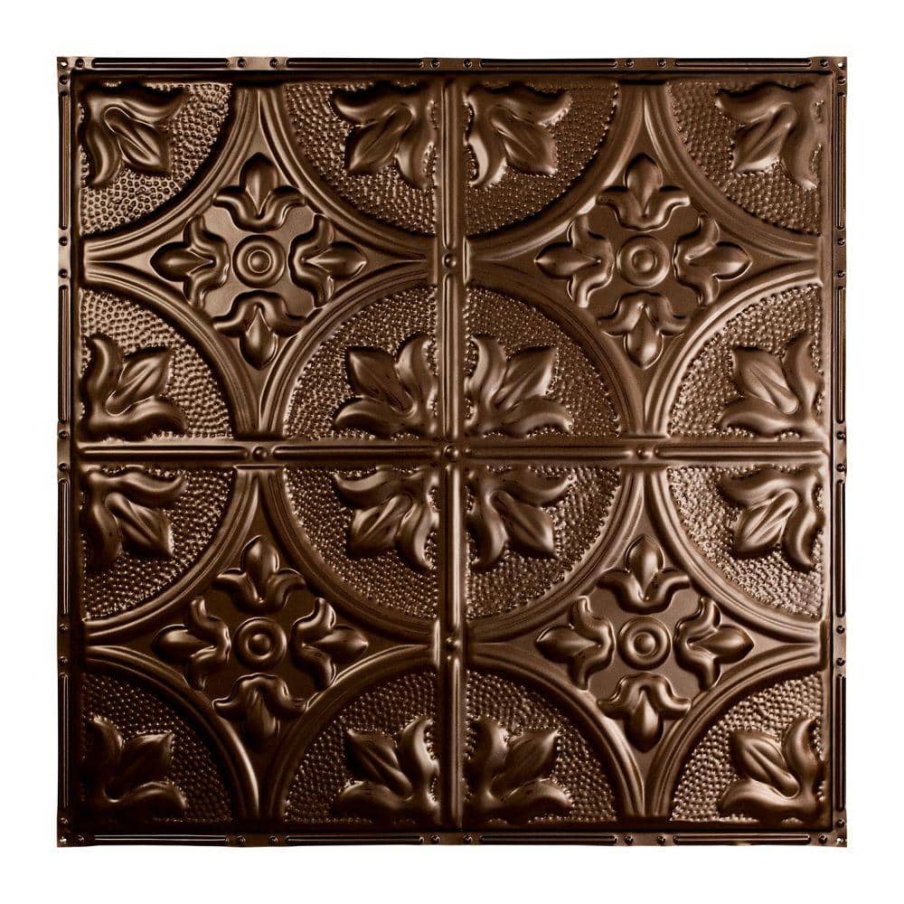 Jamestown 2 ft. x 2 ft. Nail Up Metal Ceiling Tile in Bronze Burst (Case of 5) price history on PriceWatchPro