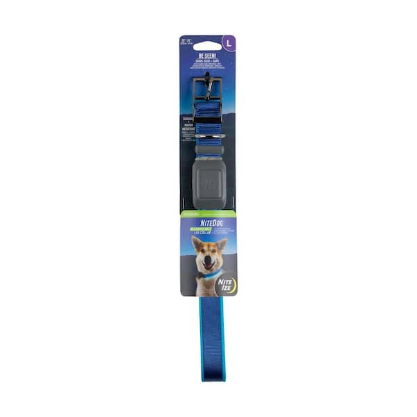 Nite Ize Nitedog - L - Blue Blue Rechargeable Led Collar Ndcrl-03-r3 