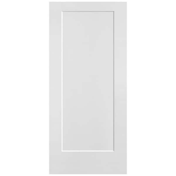 Masonite 36 in. x 80 in. 1-Panel Lincoln Park Single Bore Hollow Core Primed Molded Composite Interior Door Slab