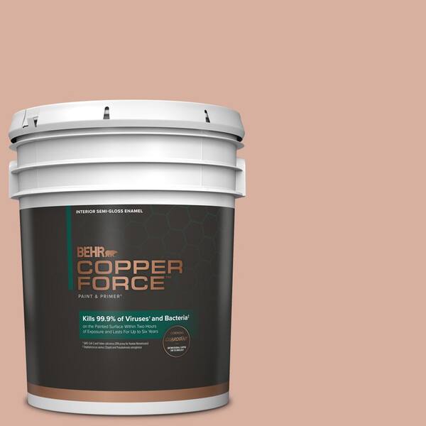 COPPER FORCE 5 gal. #S180-3 Flowerpot Semi-Gloss Enamel Virucidal and Antibacterial Interior Paint & Primer