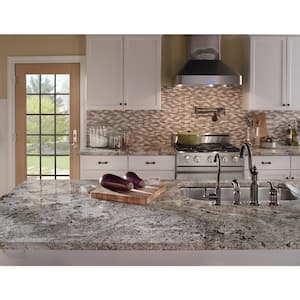 Arctic Storm 12.13 in. x 12.75 in. Honed Marble Look Floor and Wall Tile 0.98 sq. ft./Each