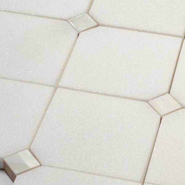 Apollo Tile (Sample) Floor and Wall Tile Eastern White 4-in x 4-in Polished Marble Floor and Wall Tile