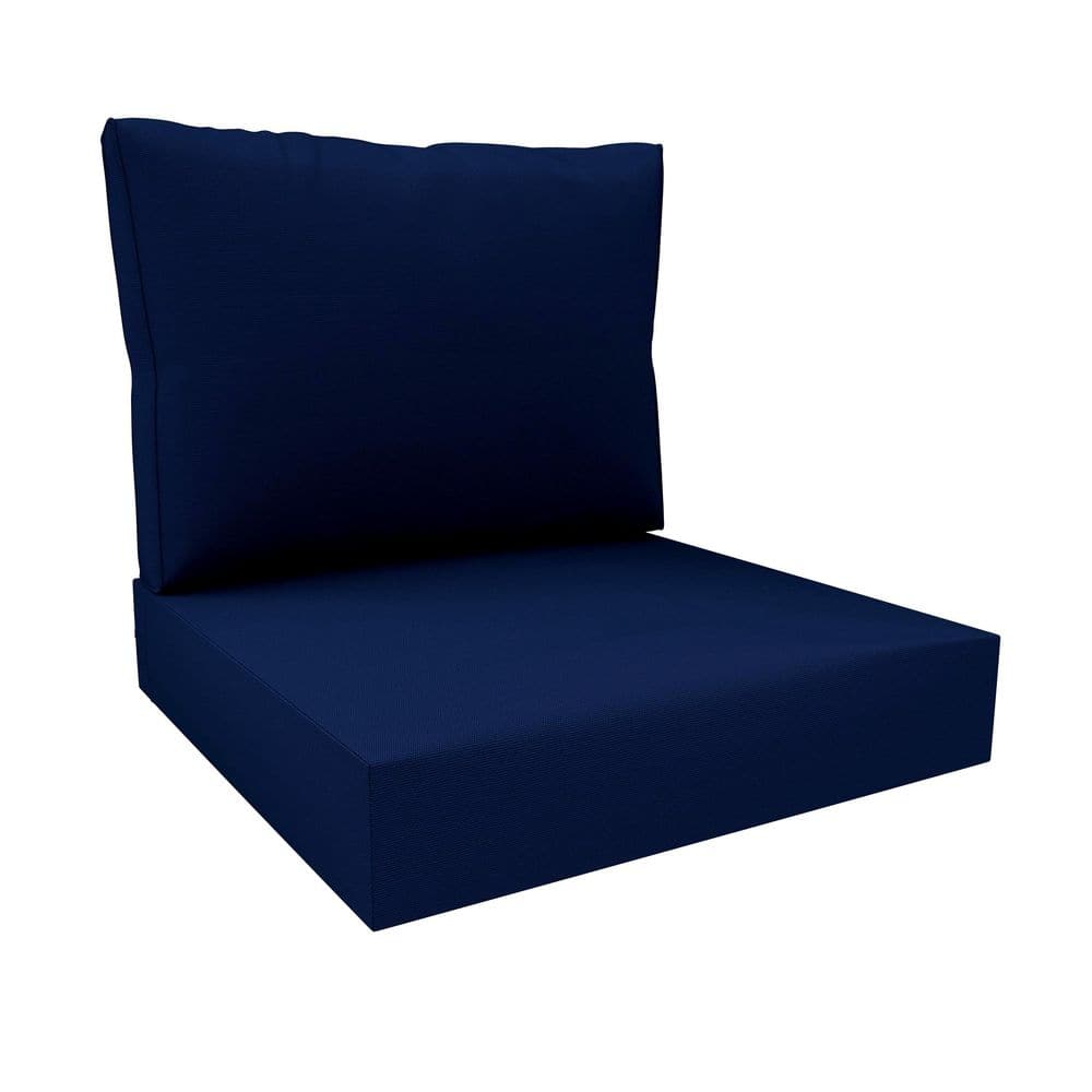 25 x 25.5 x 5 Sunbrella Deep Seating Outdoor Seat and Back, Patio High Back Lounge Chair Cushions Canvas Aruba price history on PriceWatchPro