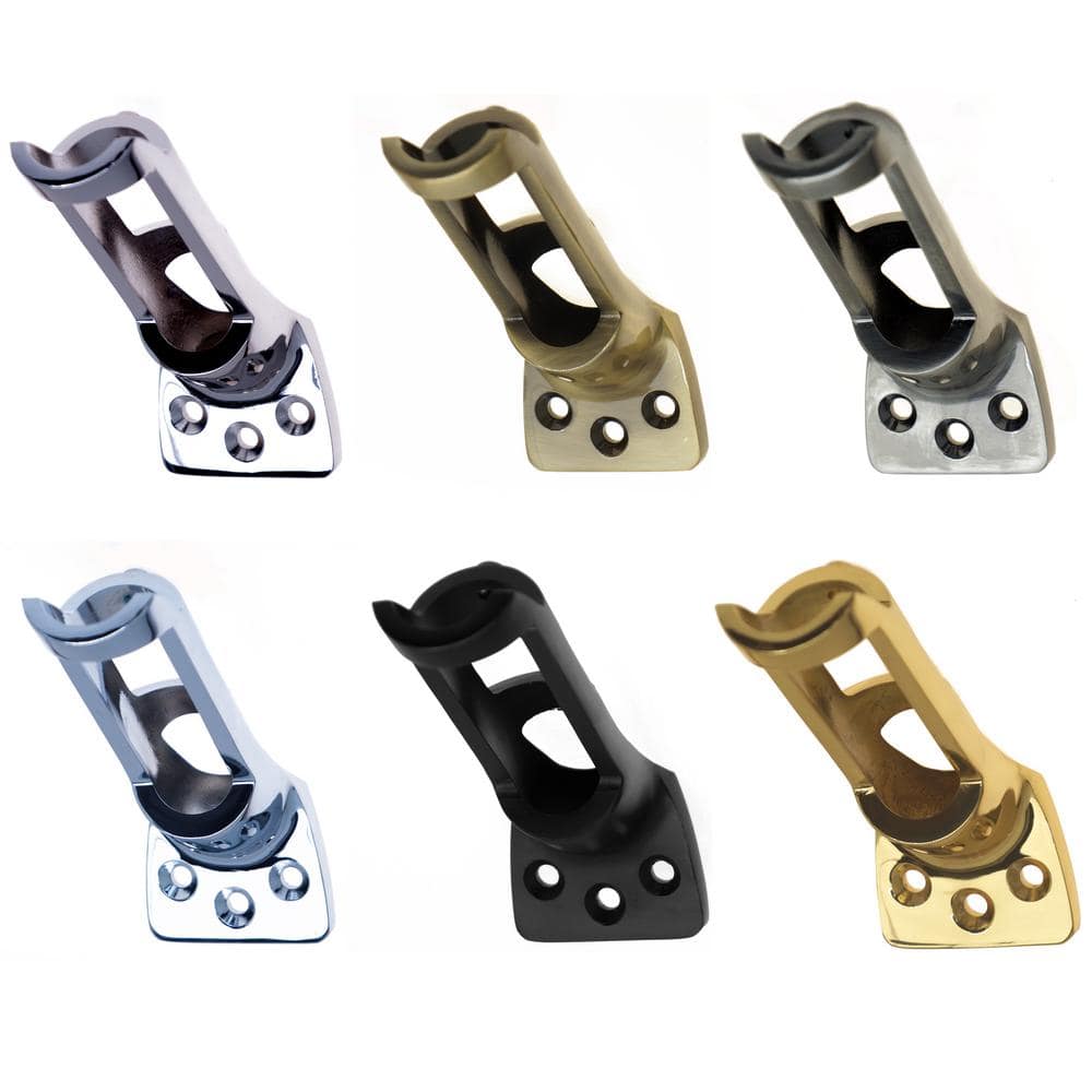 Matte Black Solid Brass Flag Pole Holder, 6.25'' Height