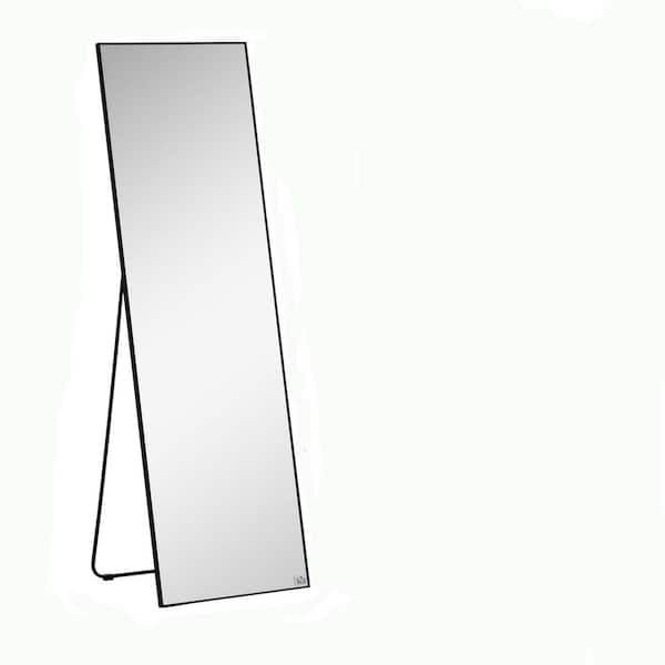 Unbranded 20 in. W x 64 in. H Framed Rectangular Full-Length Black Mirror for Living Room