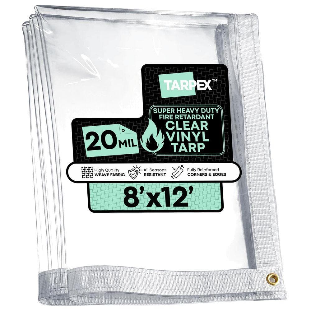 Tarpex Super Heavy-Duty 20 Mil Fire Retardant Clear Plastic PVC