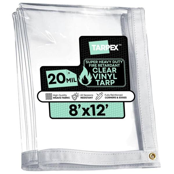 Tarpex Super Heavy-Duty 20 Mil Fire Retardant Clear Plastic PVC
