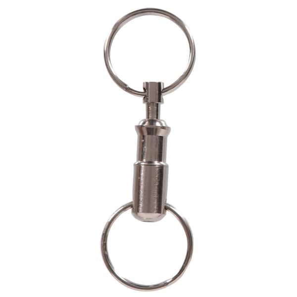 CRAFTMESTUDIO 1 inch Key Fob Hardware with Split Key Rings Holder Keychain Findings Pack of 2