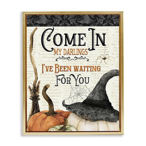 Stupell Industries Spooky Witch Phrase by Deane Beesley 1-Piece Floater Frame Graphic Print Typography Poster Art Print 31 in. x 25 in.