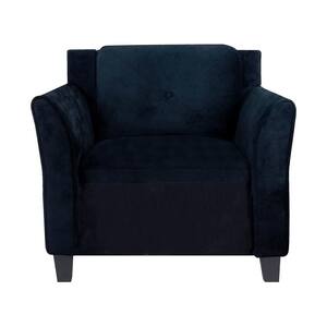 Button Tufted Accent Chair- Affordable Black Comfy Chair for Budget-Conscious Buyers - Microfiber Accent Chairs