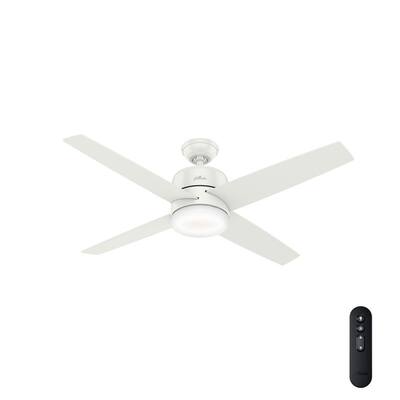 Advocate 54 in. Integrated LED Indoor Fresh White Ceiling Fan with Light Kit and Remote
