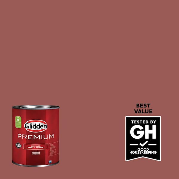 Glidden Premium 1 qt. PPG1056-6 Fire Weed Semi-Gloss Interior Latex Paint