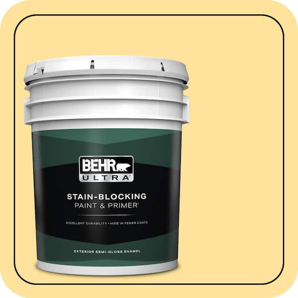 BEHR ULTRA 5 gal. #P290-3 Roasted Corn Semi-Gloss Enamel Exterior Paint & Primer