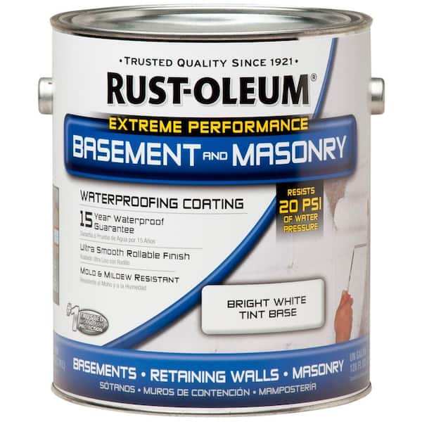 Rust Oleum 1 Gal Waterproofing Paint 260388 - Retaining Wall Waterproofing Home Depot