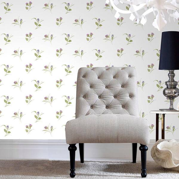 Graham & Brown Plum and Pink Darling Buds Wallpaper