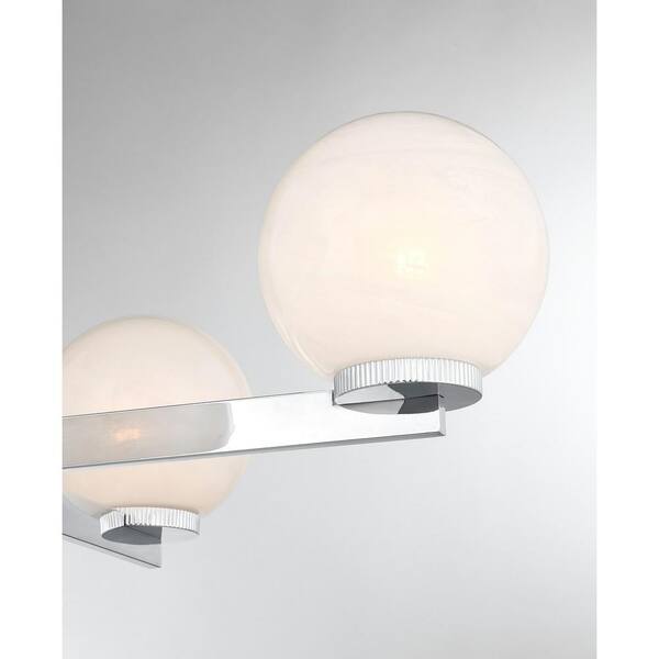 TUXEDO PARK LIGHTING 38 in. W x 12 in. H 4-Light Chrome Modern