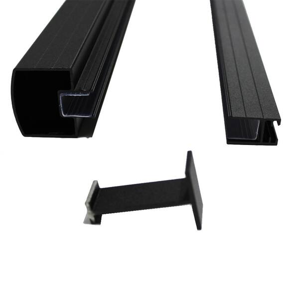 Vista Railing Systems Inc Vista Aluminum 6 ft. Textured Black Aluminum Level Top and Bottom Rail Pack